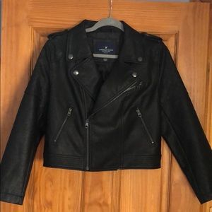 Black leather jacket